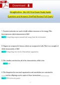 Straighterline - Bio 101 Final Exam Study Guide &NewLine;Questions and Answers &lpar;Verified Revised Full Exam