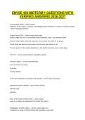 ENVSE 450 MIDTERM 1 QUESTIONS WITH VERIFIED ANSWERS 2026-2027