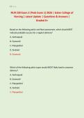 NUR 230 Exam 2 &lpar;Peds Exam 1&rpar; 2026 &vert; Galen College of &NewLine;Nursing &vert; Latest Update &vert; Questions & Answers &vert; &NewLine;Graded A&plus;