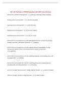 MGT 101 Final Exam &vert; UPDATED Questions with 100&percnt; Correct Answers&NewLine;