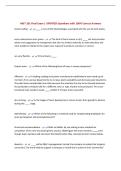 MGT 101 Final Exam &vert; UPDATED Questions with 100&percnt; Correct Answers&NewLine;