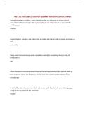 MGT 101 Final Exam &vert; UPDATED Questions with 100&percnt; Correct Answers&NewLine;