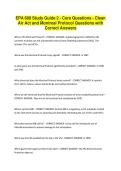EPA 608 Study Guide 2 - Core Questions - Clean Air Act and Montreal Protocol Questions with Correct Answers&NewLine;
