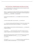 MGT 101 Final Exam &vert; UPDATED Questions with 100&percnt; Correct Answers&NewLine;