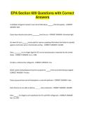 EPA Section 609 Questions with Correct Answers