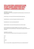 EPA LEAD RISK ASSESSOR EXAM STUDY GUIDE QUESTIONS WITH CORRECT ANSWERS 2026-2027&NewLine;