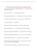 MGT 291 Final Exam &vert; UPDATED Questions with 100&percnt; Correct Answers&NewLine;
