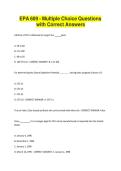 EPA 609 - Multiple Choice Questions with Correct Answers