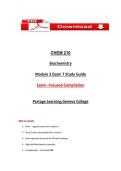 BioChem 210 Module 3 Exam &lpar;2026 &sol; 2027&rpar; &lpar;PDF&rpar; &vert; Portage Learning&NewLine;
