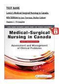 TEST BANK &NewLine;Lewis's Medical Surgical Nursing in Canada&comma; &NewLine;4th Edition by Jane Tyerman&comma; Shelley Cobbett &NewLine;Chapters 1 - 72 Complete 