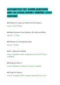 AUTOMOTIVE TEST PAPER QUESTIONS&NewLine;AND SOLUTIONS EXPERT VERIFIED STUDY&NewLine;CONTENT