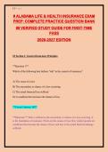Alabama Life & Health Insurance Exam Prep 2026-2027 &vert; 210 Verified Q&A &vert; PSI Testing Guide