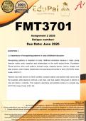FMT3701 Assignment 2 &lpar;COMPLETE ANSWERS&rpar;  2026 - DUE 25 June 2026