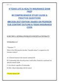 Texas Life & Health Insurance Exam Prep 2026-2027 &vert; 200&plus; Q&A &vert; Pearson VUE & TX Insurance Code