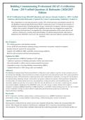 BCxP Certification Exam 2026-2027 Questions and Answers Already Graded A&plus;&period; 100&percnt; Verified&NewLine;Solutions with Detailed Rationales &vert; Updated Per Latest Commissioning Guidelines &vert; Graded A&plus;