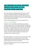 AWS CERTIFIED SOLUTIONS ARCHITECT&NewLine;CERTIFICATION EXAMS SET FULL&NewLine;SOLUTION TESTED QUESTIONS
