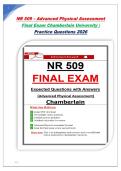 Chamberlain NR 509 Advanced Physical Assessment Midterm Examination&ndash; Chamberlain University College