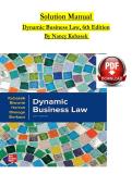 Solution Manual  &NewLine;Dynamic Business Law&comma; 6th Edition &NewLine;By Nancy Kubasek  &NewLine;