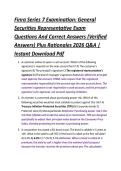 Finra Series 7 Examination&colon; General &NewLine;Securities Representative Exam &NewLine;Questions And Correct Answers &lpar;Verified &NewLine;Answers&rpar; Plus Rationales 2026 Q&A &vert; &NewLine;Instant Download Pdf 