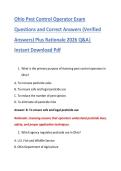 Ohio Pest Control Operator Exam&NewLine;Questions and Correct Answers &lpar;Verified &NewLine;Answers&rpar; Plus Rationale 2026 Q&A&vert; &NewLine;Instant Download Pdf