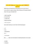 CIS 1150 Midterm 1 Questions and CORRECT&NewLine;Answers