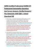 SHRM Certified Professional &lpar;SHRM-CP&rpar; &NewLine;Professional Examination Questions &NewLine;And Correct Answers &lpar;Verified Answers&rpar; &NewLine;Plus Rationales 2026 Q&A &vert; Instant &NewLine;Download Pdf 