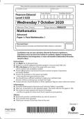 Pearson Edexcel Maths paper 1 2020 solutions
