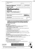 Pearson Edexcel Maths Past paper 1 2017 solutions