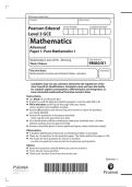 Pearson edexcel Past Paper 1 2018 solutions
