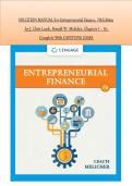 SOLUTION MANUAL For Entrepreneurial Finance&comma; 7th Edition &NewLine;by J&period; Chris Leach&comma; Ronald W&period; Melicher&comma; Chapters 1 - 16&comma;  &NewLine;Complete With CAPSTONE CASES  &NewLine;