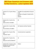 JBQ Exam Questions and Answers with&NewLine;Verified Solutions &vert; Latest Updated 2026