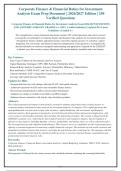 Corporate Finance & Financial Ratios for Investment&NewLine;Analysis Exam Prep Document &vert; 2026&sol;2027 Edition &vert; 250&NewLine;Verified Questions