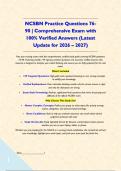 NCSBN Practice Questions 76-90 &vert; Comprehensive Exam with 100&percnt; Verified Answers &lpar;Latest Update for 2026 &ndash; 2027&rpar;&NewLine;