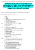 Test Bank For Advanced Assessment&colon; Interpreting Findings and Formulating Differential Diagnoses 4th Edition by Mary Jo Goolsby and Laurie Grubbs ISBN 9780803668942 Chapters &lpar;1 to 22&rpar;