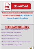 Relias Advanced Dysrhythmia Exam A Questions and Answers &vert; Latest Update 2025&sol;2026 &vert; Verified Answers &vert; Graded A&plus; Study Guide