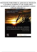 TEST BANK FOR ETHICAL AND LEGAL ISSUES IN CANADIAN NURSING 4TH EDITION LATEST UPDATE 2026 A&plus;