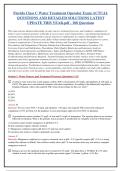 Florida Class C Water Treatment Operator Exam ACTUAL&NewLine;QUESTIONS AND DETAILED SOLUTIONS LATEST&NewLine;UPDATE THIS YEAR&period;pdf - 188 Questions