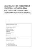 ADULT HEALTH 2 HESI TEST BANK EXAM NEWEST 2024-2027 ACTUAL EXAM COMPLETE QUESTIONS AND CORRECT DETAILED ANSWERS &lpar;VERIFIED ANSWERS&rpar;