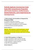 Pesticide Applicator Licensing Exam Study &NewLine;Guide 2026&colon; Comprehensive Preparation &NewLine;with Practice Questions&comma; Verified Answers&comma; &NewLine;Detailed Rationales&comma; and In-Depth Review for &NewLine;Licensing Success 