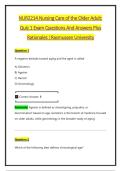 NUR2214 Nursing Care of the Older Adult&colon; &NewLine;Quiz 1 Exam Questions And Answers Plus &NewLine;Rationales &vert;Rasmussen University 