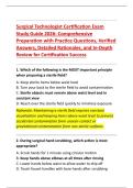 Surgical Technologist Certification Exam &NewLine;Study Guide 2026&colon; Comprehensive &NewLine;Preparation with Practice Questions&comma; Verified &NewLine;Answers&comma; Detailed Rationales&comma; and In-Depth &NewLine;Review for Certification Success 