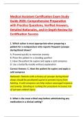 Medical Assistant Certification Exam Study &NewLine;Guide 2026&colon; Comprehensive Preparation &NewLine;with Practice Questions&comma; Verified Answers&comma; &NewLine;Detailed Rationales&comma; and In-Depth Review for &NewLine;Certification Success