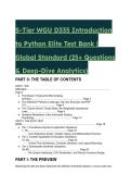 S-Tier WGU D335 Introduction to Python Elite Test Bank &vert; 43&plus; Master-Level Questions & 2026&sol;2027 Standards Update