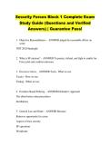 Security Forces Block 1 Complete Exam &NewLine;Study Guide &lpar;Questions and Verified &NewLine;Answers&rpar; &vert; Guarantee Pass&excl; 