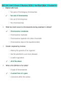 BIO 101 Unit 3 Exam 3 Review 2026 &vert; Verified Q&A &vert; Graded A&plus;