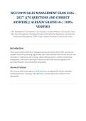 WGU D099 Sales Management Exam Review &lpar;2026&sol;2027&rpar; &ndash; Western Governors University &vert; Sales Management Competency Assessment &vert; 70 Questions and Correct Answers