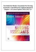 Test Bank For Mosby's Textbook for Nursing Assistants 11th Edition By Leighann Remmert Chapter 1-45 Latest Update 2026&sol;2027 A&plus;