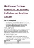 2026&sol;2027 S-Tier Elite Test Bank&colon; South Dakota Life&comma; Accident & Health Insurance State Exam &lpar;SDCL Title 58&rpar; &vert; 68&plus; Q&A with Rationale