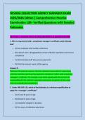 NEVADA COLLECTION AGENCY MANAGER EXAM &NewLine;2025&sol;2026 Edition &vert; Comprehensive Practice &NewLine;Examination 120&plus; Verified Questions with Detailed &NewLine;Rationales 