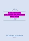 VA DEQ SWM Inspector Exam&vert;Questions and Correct Answers 100&percnt;&vert; Updated